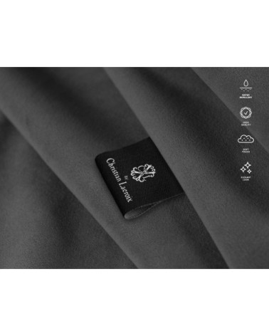 Canapé d'angle 5 places en velours gris foncé