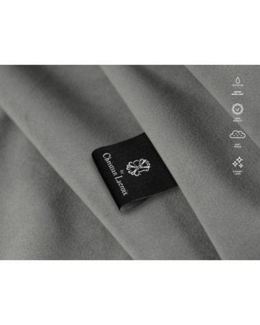 Canapé d'angle 5 places en velours gris clair