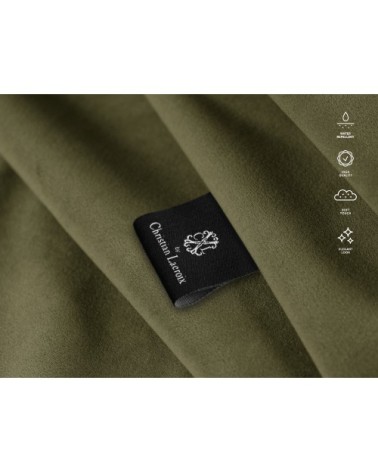 Canapé d'angle 5 places en velours vert