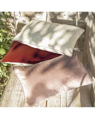 Housse de coussin en velour de coton rose 40x60