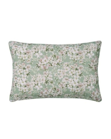 Housse de coussin en lin vert 40x60
