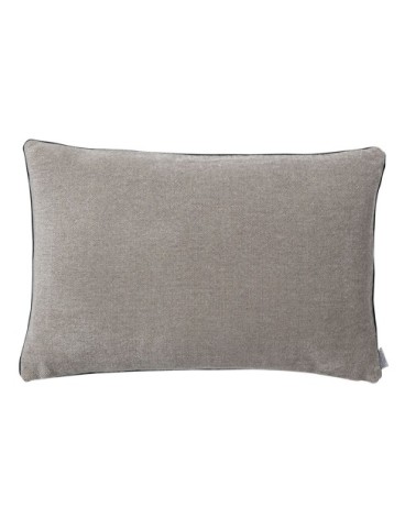 Housse de coussin en lin et velour perle 40x60