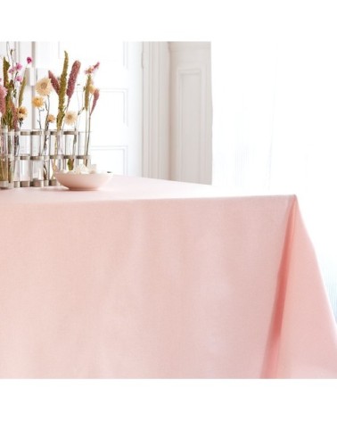 Nappe enduite ovale 160 x 240 cm rose