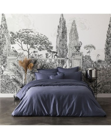 Housse de couette en satin de coton marine 200x200