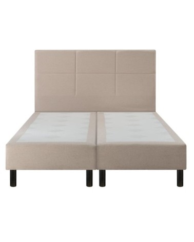 Ensemble boxspring 3 en 1 chenille lin 2x80x200