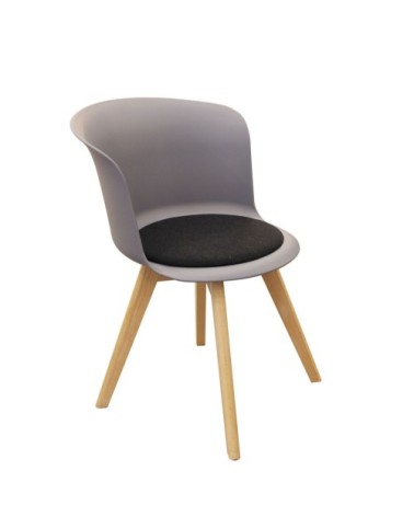 Chaise design scandinave gris