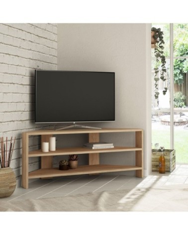 Meuble TV d'angle design scandinave L. 114 x H. 45 cm -