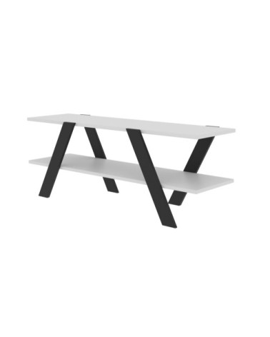 Meuble TV blanc et gris