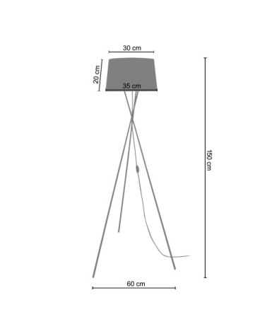 Lampadaire métal blanc et bleu