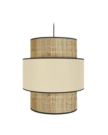 Suspension tissu paille crème