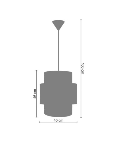 Suspension tissu paille crème