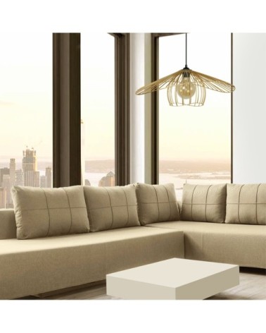 Suspension métal doré