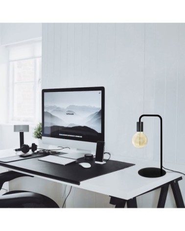 Lampe de bureau métal noir