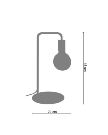 Lampe de bureau métal noir