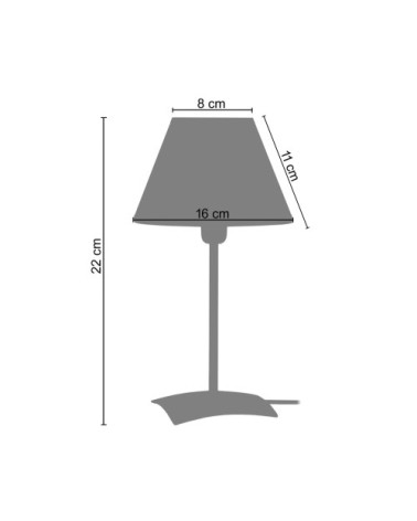Lampe de chevet métal aluminium