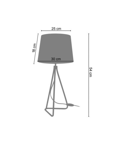 Lampe de chevet métal noir et cuivre