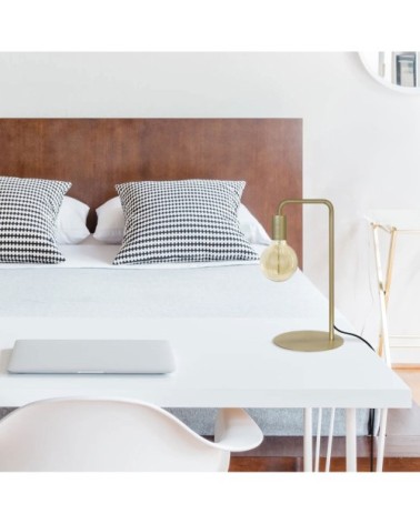 Lampe de bureau métal doré