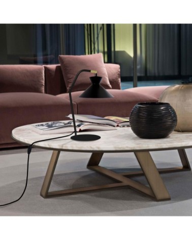 Lampe de bureau métal noir