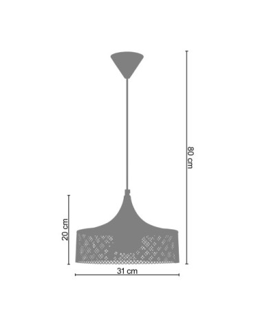 Suspension métal bronze