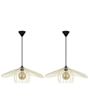 Suspension métal crème