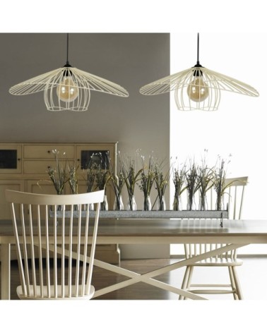 Suspension métal crème