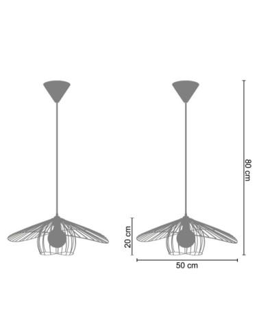 Suspension métal crème
