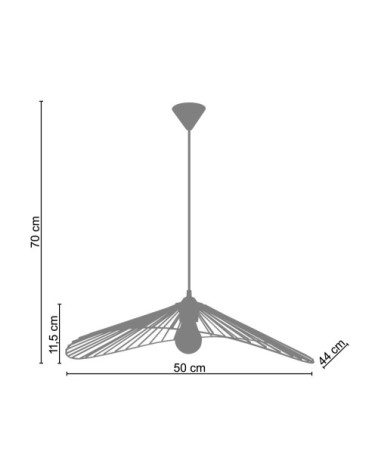 Suspension métal noir