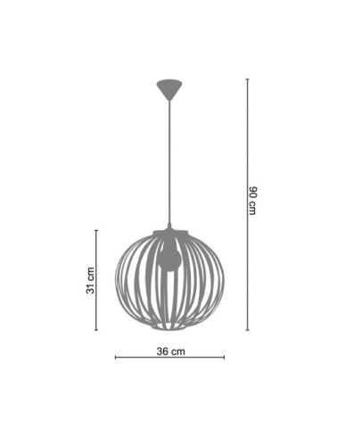 Suspension métal marron