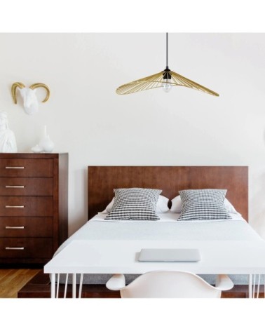 Suspension métal doré