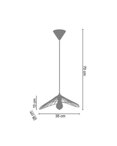 Suspension métal aluminium