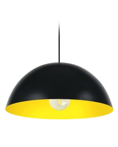 Suspension métal noir et jaune