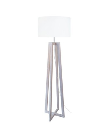 Lampadaire bois blanc
