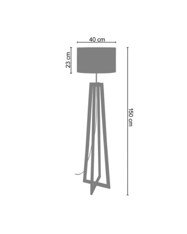 Lampadaire bois blanc