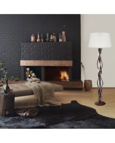 Lampadaire métal bronze