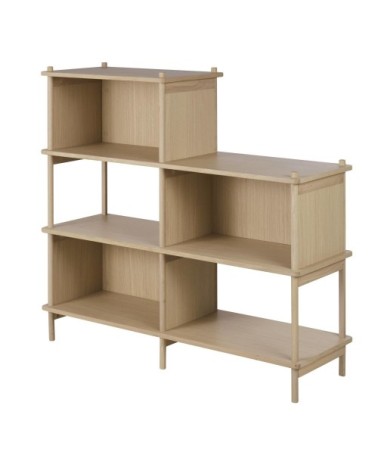 Etagère asymétrique 4 niches en bois