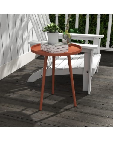 Table basse de jardin d'appoint design scandinave ø 40 x 50h cm acier
