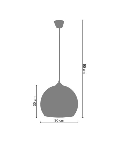 Suspension verre noir