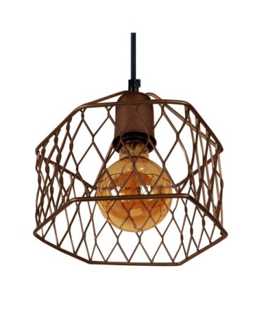 Suspension métal marron et cuivre