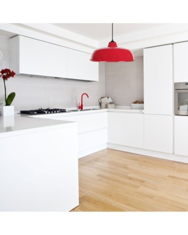 Suspension métal rouge