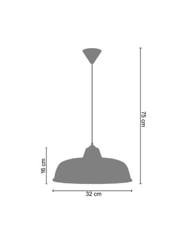 Suspension métal rouge