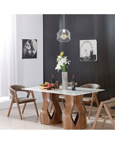 Suspension métal noir et cuivre