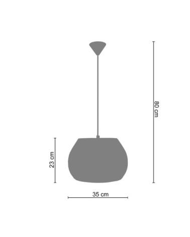 Suspension métal noir et cuivre