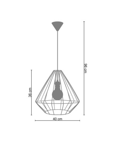 Suspension métal doré