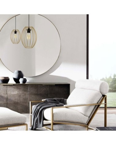 Suspension métal doré