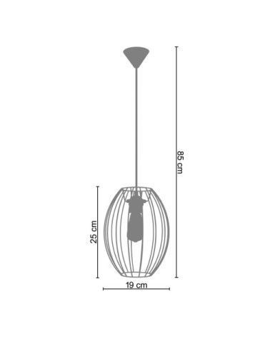 Suspension métal doré