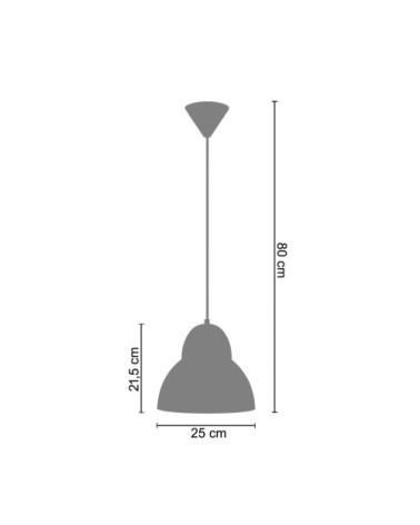 Suspension métal noir