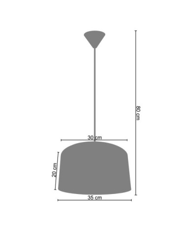 Suspension tissu noir et rouge