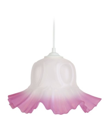 Suspension verre rose