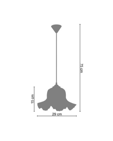 Suspension verre rose