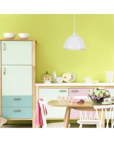 Suspension métal blanc d'ivoire